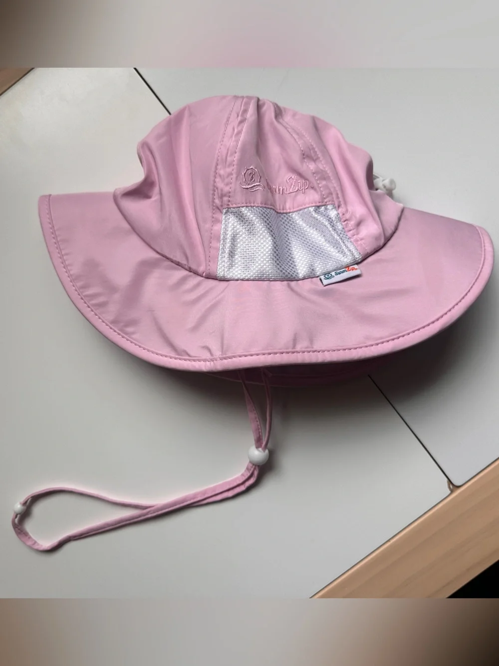 SwimZip Kids Wide Brim Fun Sun Day Play Hat Pink 6-24m